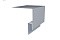 Планка околооконная сложная 250х75х18 (j-фаска) 0,45 PE с пленкой RAL 9006 бело-алюминиевый
