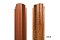 Штакетник П-образный А фигурный 0,5 Velur20 RAL 3009 оксидно-красный