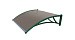 Krovent из поликарбоната 1200х930х280 бронзовый (зел.кроншт)