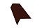 Планка карнизная широкая 100х85 0,5 GreenCoat Pural с пленкой RR 32 темно-коричневый (RAL 8019 серо-коричневый)