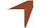 Планка конька односкатной кровли Grand Line 160x160 0,5 Satin с пленкой RAL 8004 терракота